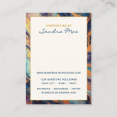 Classy Gold Glitter Marble Jewelry Display Card Visitenkarte (Rückseite)