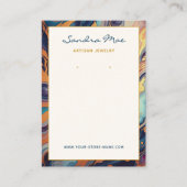 Classy Gold Glitter Marble Jewelry Display Card Visitenkarte (Vorderseite)