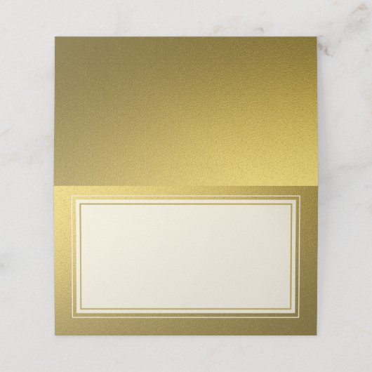 Classy Gold Glitzer Border Anniversary Blank Platzkarte (Außenseite Aufgefaltet)