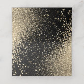 Classy Gold Glitzer Platzkarte (Innenseite Aufgefaltet)