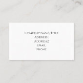 Classy Gold Glitzer Tropfen Script Visitenkarte (Rückseite)