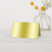 Classy Gold Glitzer & Wedding Rings Platzkarte (Rückseite)