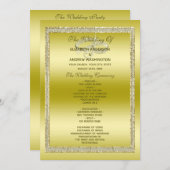 Classy Gold Glitzer & Wedding Rings Program Programm (Vorne/Hinten)