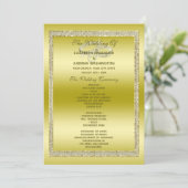 Classy Gold Glitzer & Wedding Rings Program Programm (Stehend Vorderseite)