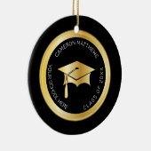 Classy Gold Graduation Cap and Tassel Foto Keramik Ornament (Rechts)