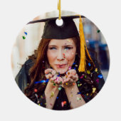 Classy Gold Graduation Cap and Tassel Foto Keramik Ornament (Hinten)