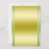 Classy Gold & Green, Hochzeiten Einladung (Rückseite)