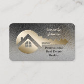 Classy Gold Key & Oxford Real Estate QR Code Visitenkarte (Vorderseite)