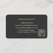 Classy Gold Key & Oxford Real Estate QR Code Visitenkarte (Rückseite)