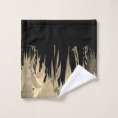 Classy Gold Leaf Design Badhandtuch Set (Waschlappen)