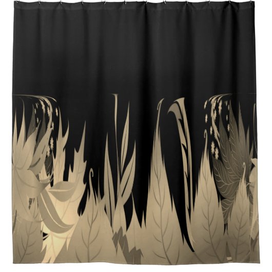 Classy Gold Leaf Design Duschvorhang (Vorderseite)