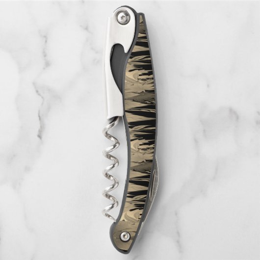 Classy Gold Leaf Design Kellnermesser (Vorderseite)