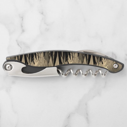 Classy Gold Leaf Design Kellnermesser (Vorderseite)
