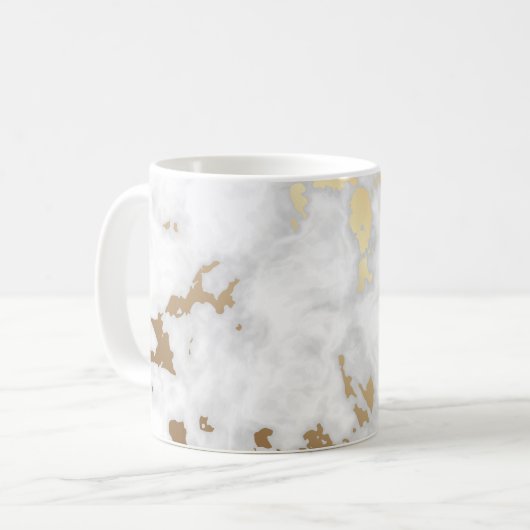 Classy Gold Marmorstein Kaffeetasse (Vorderseite Links)