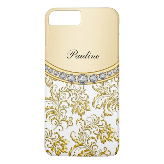 Classy Gold Monogram Style Case-Mate iPhone Hülle (Rückseite)