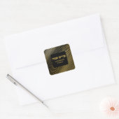 Classy Gold Personalisiert Hebrew Purim Quadratischer Aufkleber (Umschlag)
