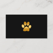 Classy Gold Pet Paw Visitenkarte (Rückseite)