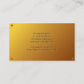 Classy Gold Plate Anwyer Business Card Visitenkarte (Rückseite)