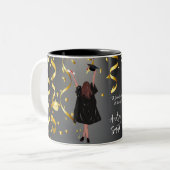 Classy Gold | Proud Girl Special Abschluss Custom Zweifarbige Tasse (Vorderseite Links)