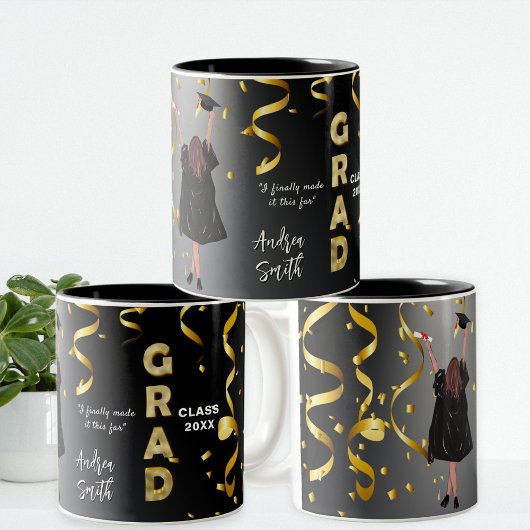 Classy Gold | Proud Girl Special Abschluss Custom Zweifarbige Tasse