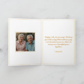 Classy Gold Rose 50. Hochzeitstag Karte (Innenseite)