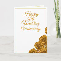 Classy Gold Rose 50. Hochzeitstag