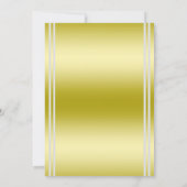 Classy Gold & Silber, Hochzeitsrennen Einladung (Rückseite)