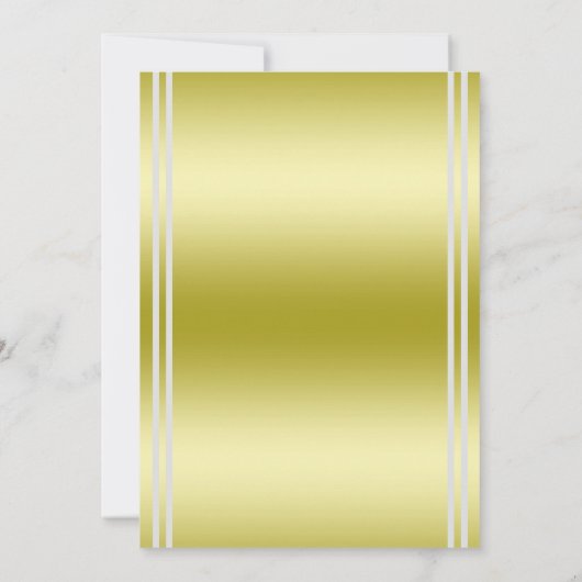 Classy Gold & Silber, Hochzeitsrennen Einladung (Rückseite)