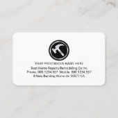 Classy Gold Silver Layers With Gold Tools Visitenkarte (Rückseite)