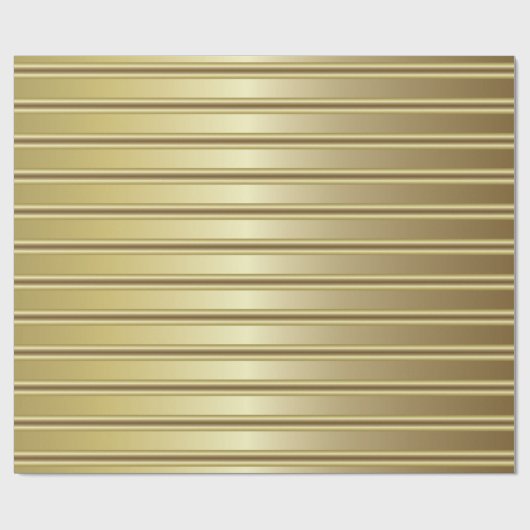 Classy-Gold-Streifen-Muster Geschenkpapier (Flach)