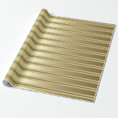 Classy-Gold-Streifen-Muster Geschenkpapier (Ungerollt)