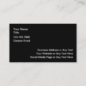 Classy Gold Tone Glossy Business Cards Visitenkarte (Rückseite)
