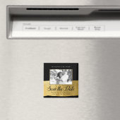 Classy Gold und Black Save the Date Magnet (In Situ (Geschirrspüler))
