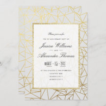 Classy Gold & White 1. Hochzeitstag