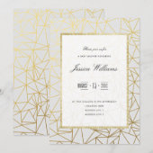 Classy Gold & White Baby Dusche Einladung (Vorne/Hinten)