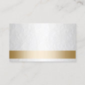 Classy Gold & White Makeup Artist Visitenkarte (Rückseite)