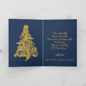 Classy Golden Christmas Tree Card Karte (Innenseite)