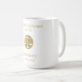 Classy Golden Scales of Justice| Rechtsamt Kaffeetasse (VorderseiteRechts)