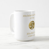 Classy Golden Scales of Justice| Rechtsamt Kaffeetasse (Vorderseite Links)
