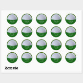 Classy Golf Ball Thema Danke Stickers (Blatt)