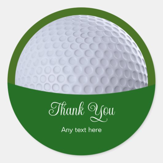Classy Golf Ball Thema Danke Stickers (Vorderseite)