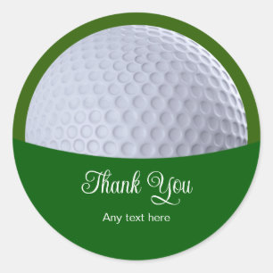 Classy Golf Ball Thema Danke Stickers