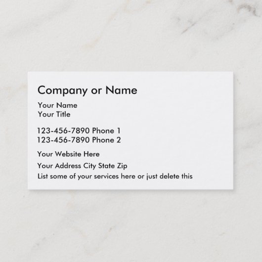 Classy Golf Business Cards Visitenkarte (Rückseite)