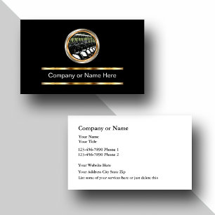 Classy Golf Cart Emblem Business Cards Visitenkarte