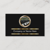 Classy Golf Cart Emblem Business Cards Visitenkarte (Vorderseite)