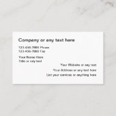 Classy Golf Carts Verkauf und Service Business Car Visitenkarte (Rückseite)