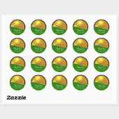 Classy Golf Gold Tone Golf Ball Danke Stickers (Blatt)