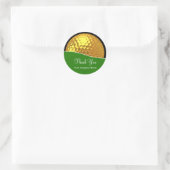 Classy Golf Gold Tone Golf Ball Danke Stickers (Tasche)