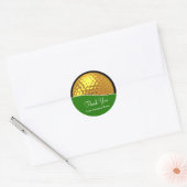 Classy Golf Gold Tone Golf Ball Danke Stickers (Umschlag)