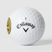 Classy Golfers Gold Monogram Golfball (Logo)